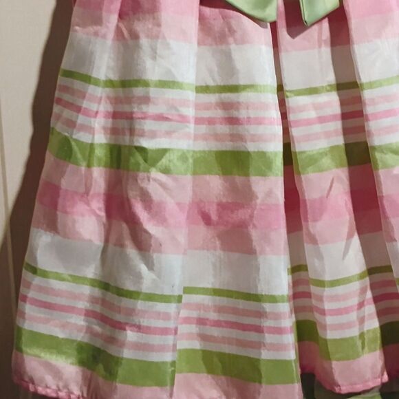 Youngland Pink and Green Pleated Halter Sundress - Picture 4 of 15